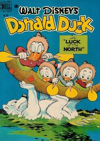 Cover Thumbnail for Four Color (Dell, 1942 series) #256 - Walt Disney's Donald Duck in "Luck of the North"
