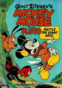 Cover Thumbnail for Four Color (Dell, 1942 series) #279 - Walt Disney's Mickey Mouse and Pluto Battle the Giant Ants