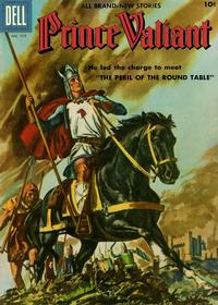 Cover Thumbnail for Four Color (Dell, 1942 series) #719 - Prince Valiant [Prince Valiant pin-up back cover]