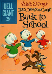 Cover Thumbnail for Dell Giant (Dell, 1959 series) #35 - Walt Disney's Huey, Dewey, and Louie Back to School