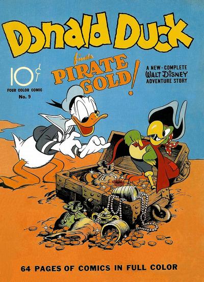 Cover for Four Color (Dell, 1942 series) #9 - Donald Duck Finds Pirate Gold!