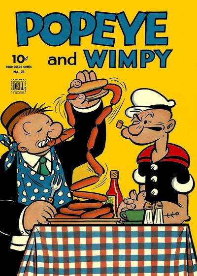 Cover for Four Color (Dell, 1942 series) #70 - Popeye and Wimpy