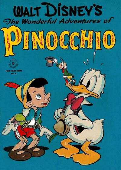 Cover for Four Color (Dell, 1942 series) #92 - Walt Disney's The Wonderful Adventures of Pinocchio