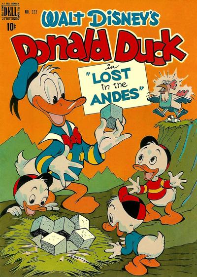 Cover for Four Color (Dell, 1942 series) #223 - Walt Disney's Donald Duck in "Lost in the Andes"