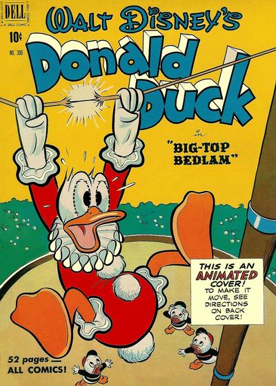 Cover for Four Color (Dell, 1942 series) #300 - Walt Disney's Donald Duck in Big-Top Bedlam