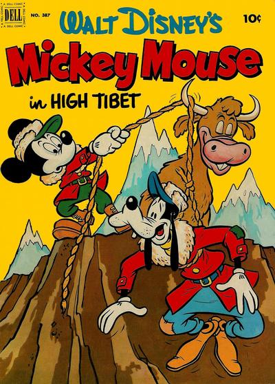 Cover for Four Color (Dell, 1942 series) #387 - Walt Disney's Mickey Mouse in High Tibet