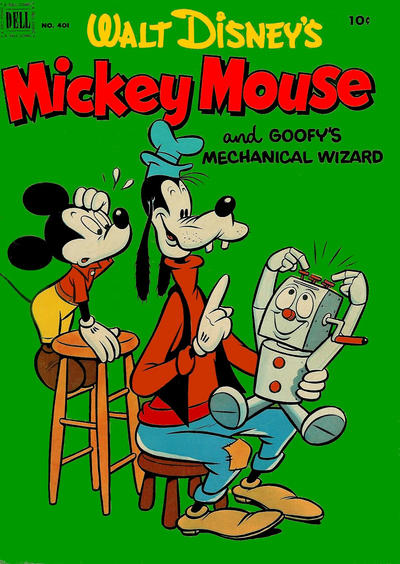 Cover for Four Color (Dell, 1942 series) #401 - Walt Disney's Mickey Mouse and Goofy's Mechanical Wizard