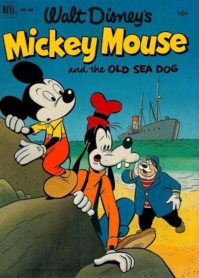 Cover for Four Color (Dell, 1942 series) #411 - Walt Disney's Mickey Mouse and the Old Sea Dog