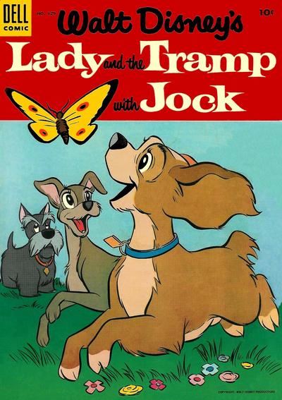 Cover for Four Color (Dell, 1942 series) #629 - Walt Disney's Lady and the Tramp with Jock