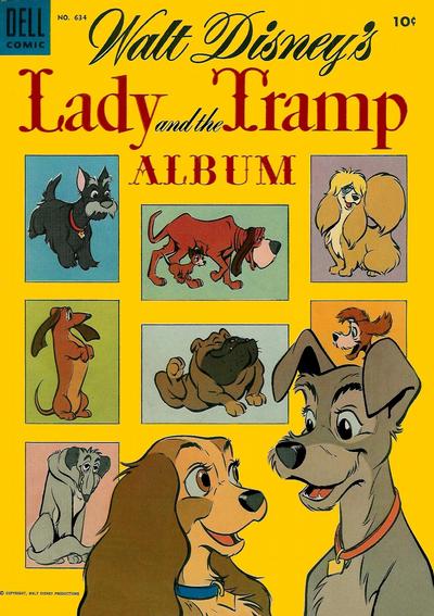 Cover for Four Color (Dell, 1942 series) #634 - Walt Disney's Lady and the Tramp Album