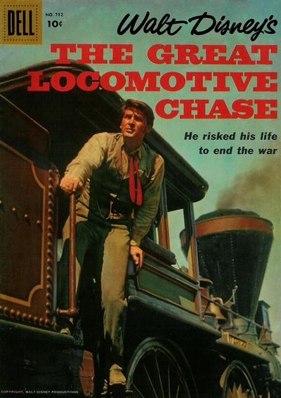 Cover for Four Color (Dell, 1942 series) #712 - Walt Disney's The Great Locomotive Chase
