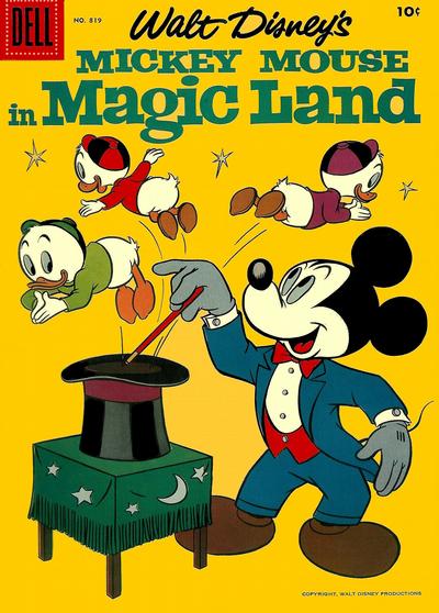 Cover for Four Color (Dell, 1942 series) #819 - Walt Disney's Mickey Mouse in Magic Land