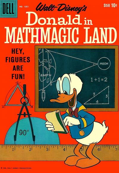 Cover for Four Color (Dell, 1942 series) #1051 - Walt Disney's Donald in Mathmagic Land