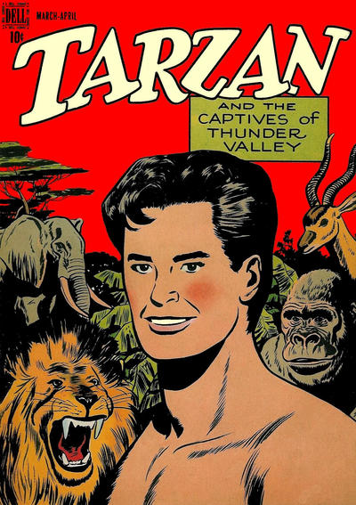 Cover for Edgar Rice Burroughs' Tarzan (Dell, 1948 series) #2