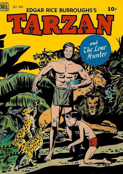 Cover for Edgar Rice Burroughs' Tarzan (Dell, 1948 series) #4