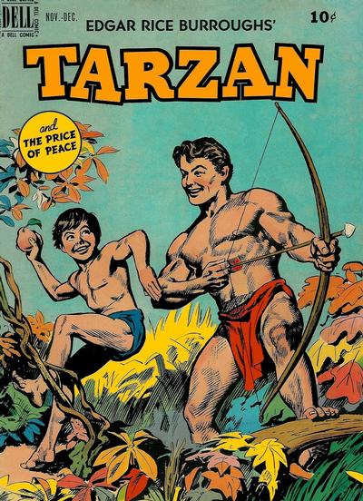 Cover for Edgar Rice Burroughs' Tarzan (Dell, 1948 series) #12