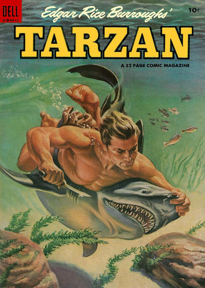 Cover for Edgar Rice Burroughs' Tarzan (Dell, 1948 series) #56