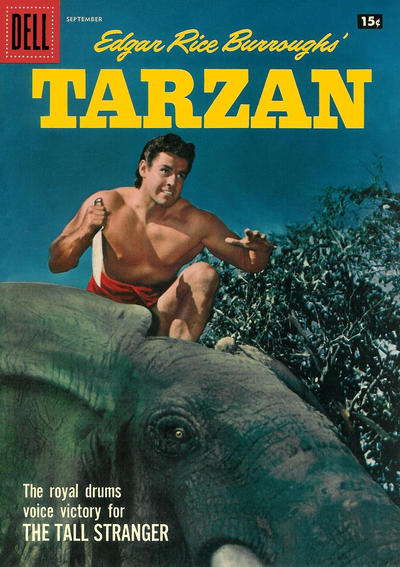 Cover for Edgar Rice Burroughs' Tarzan (Dell, 1948 series) #96 [15¢]