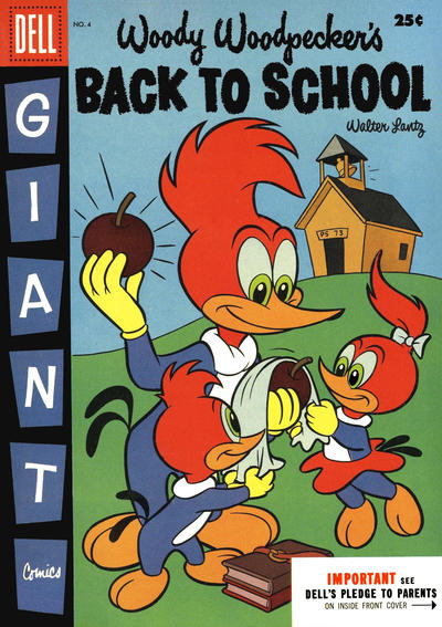 Cover for Walter Lantz Woody Woodpecker's Back to School (Dell, 1952 series) #4