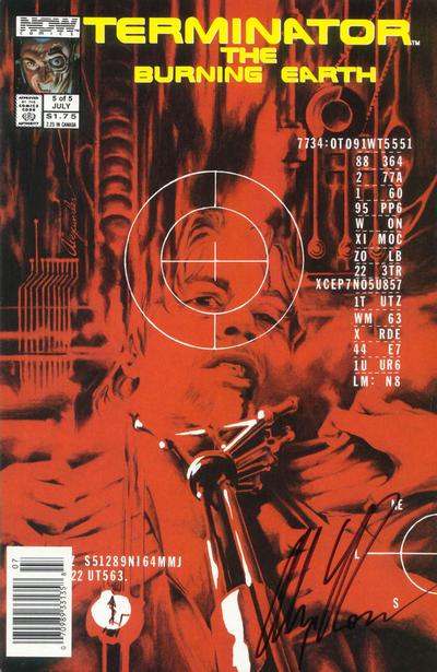 Cover for The Terminator: The Burning Earth (Now, 1990 series) #5 [Newsstand]