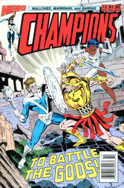 Cover for Champions (Heroic Publishing, 1987 series) #12