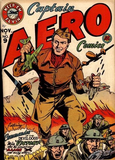 Cover for Captain Aero Comics (Holyoke, 1942 series) #v2#3 (9)