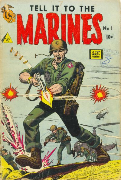 Cover for Tell It to the Marines (I. W. Publishing; Super Comics, 1958 series) #1