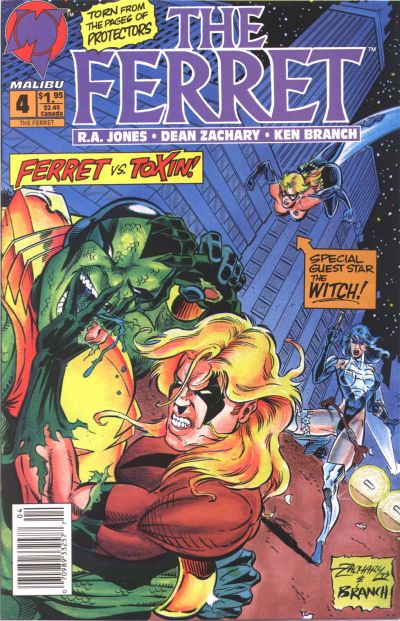 Cover for The Ferret (Malibu, 1993 series) #4 [Newsstand]