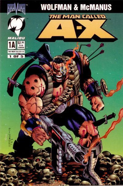 Cover for The Man Called A-X (Malibu, 1994 series) #1 [Cover 1A]