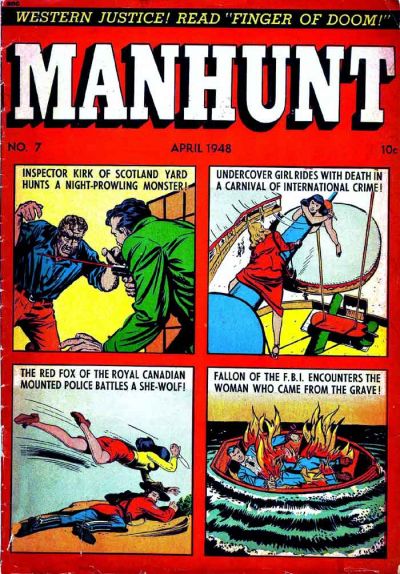 Cover for Manhunt (Magazine Enterprises, 1947 series) #7