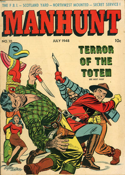 Cover for Manhunt (Magazine Enterprises, 1947 series) #10