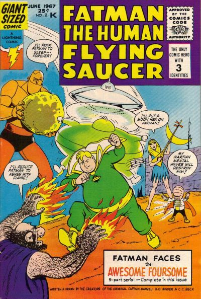 Cover for Fatman the Human Flying Saucer (Lightning Comics [1960s], 1967 series) #2