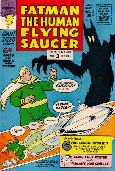 Cover for Fatman the Human Flying Saucer (Lightning Comics [1960s], 1967 series) #3