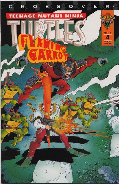 Cover for Teenage Mutant Ninja Turtles/Flaming Carrot Crossover (Mirage, 1993 series) #4