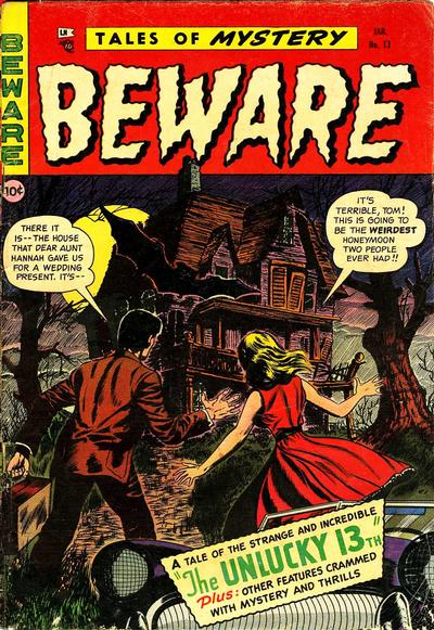 Cover for Beware (Trojan Magazines, 1953 series) #13