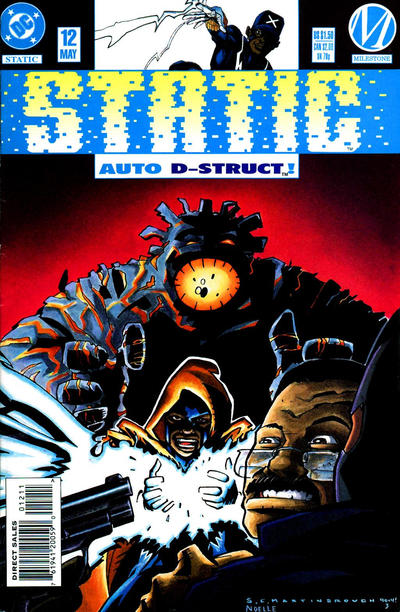Cover for Static (DC, 1993 series) #12 [Newsstand]