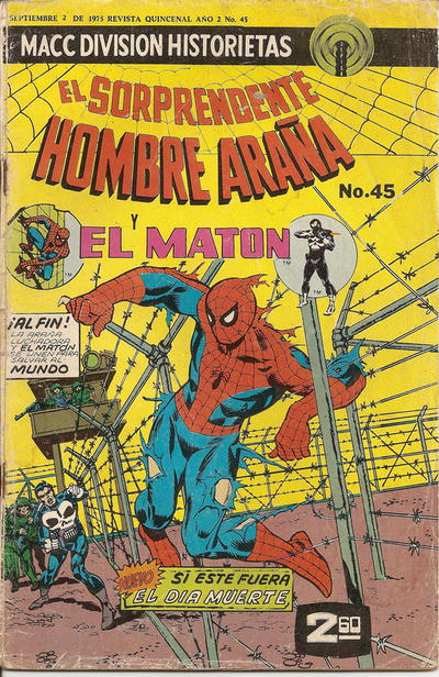 Cover for El Sorprendente Hombre Araña (Editorial OEPISA, 1974 series) #45