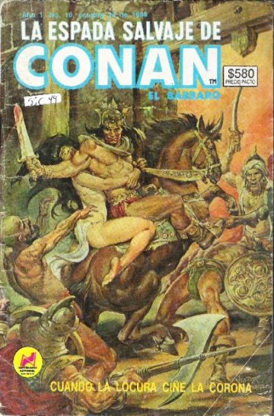 Cover for La Espada Salvaje de Conan el Bárbaro (Novedades, 1988 series) #10