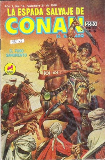 Cover for La Espada Salvaje de Conan el Bárbaro (Novedades, 1988 series) #12