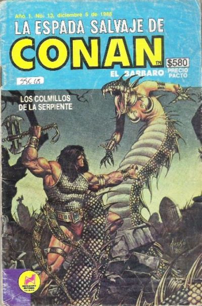 Cover for La Espada Salvaje de Conan el Bárbaro (Novedades, 1988 series) #13