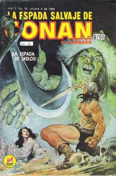 Cover for La Espada Salvaje de Conan el Bárbaro (Novedades, 1988 series) #35
