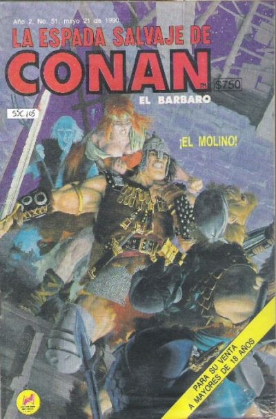 Cover for La Espada Salvaje de Conan el Bárbaro (Novedades, 1988 series) #51