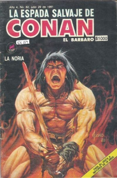 Cover for La Espada Salvaje de Conan el Bárbaro (Novedades, 1988 series) #82