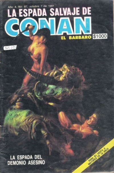 Cover for La Espada Salvaje de Conan el Bárbaro (Novedades, 1988 series) #87