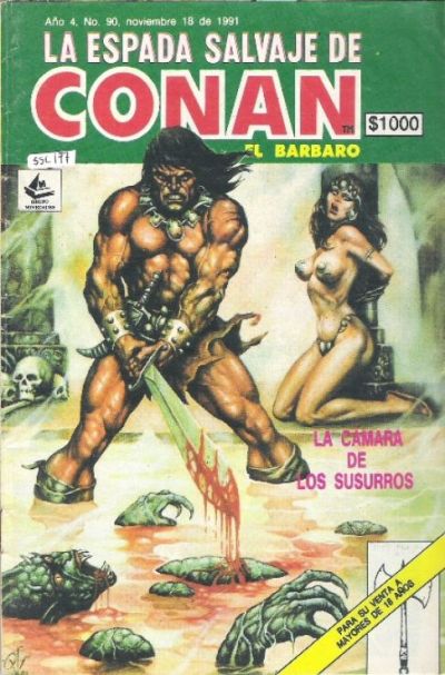 Cover for La Espada Salvaje de Conan el Bárbaro (Novedades, 1988 series) #90