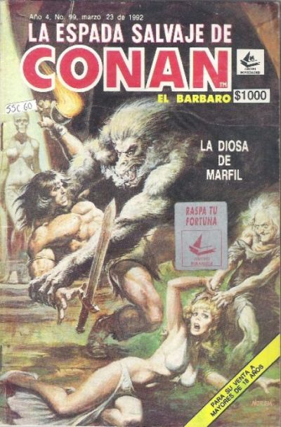 Cover for La Espada Salvaje de Conan el Bárbaro (Novedades, 1988 series) #99