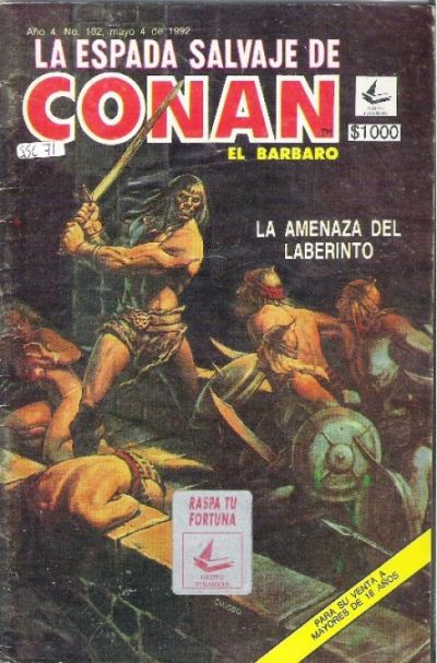 Cover for La Espada Salvaje de Conan el Bárbaro (Novedades, 1988 series) #102