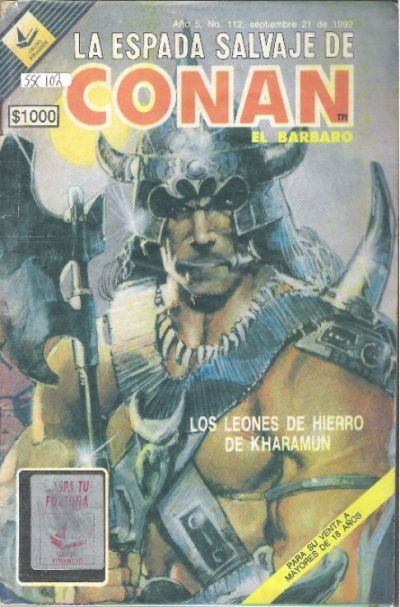 Cover for La Espada Salvaje de Conan el Bárbaro (Novedades, 1988 series) #112