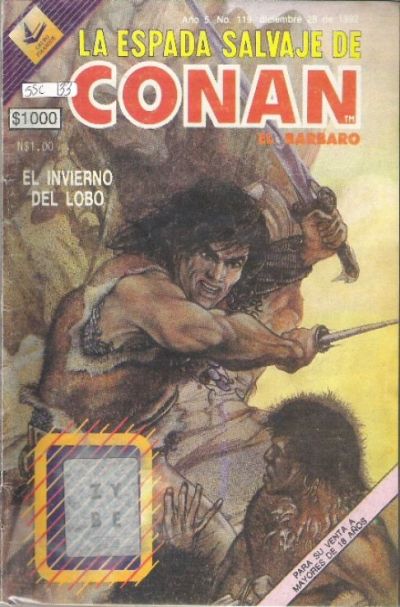 Cover for La Espada Salvaje de Conan el Bárbaro (Novedades, 1988 series) #119