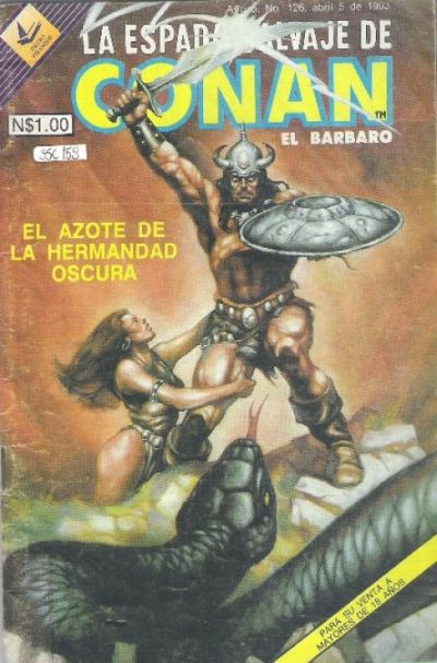 Cover for La Espada Salvaje de Conan el Bárbaro (Novedades, 1988 series) #126